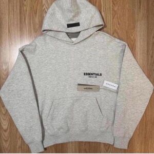 Fear of God Essentials Light Gray Hoodie